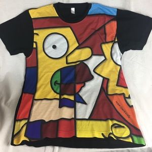 Abstract design tee shirt. THE SIMPSONS